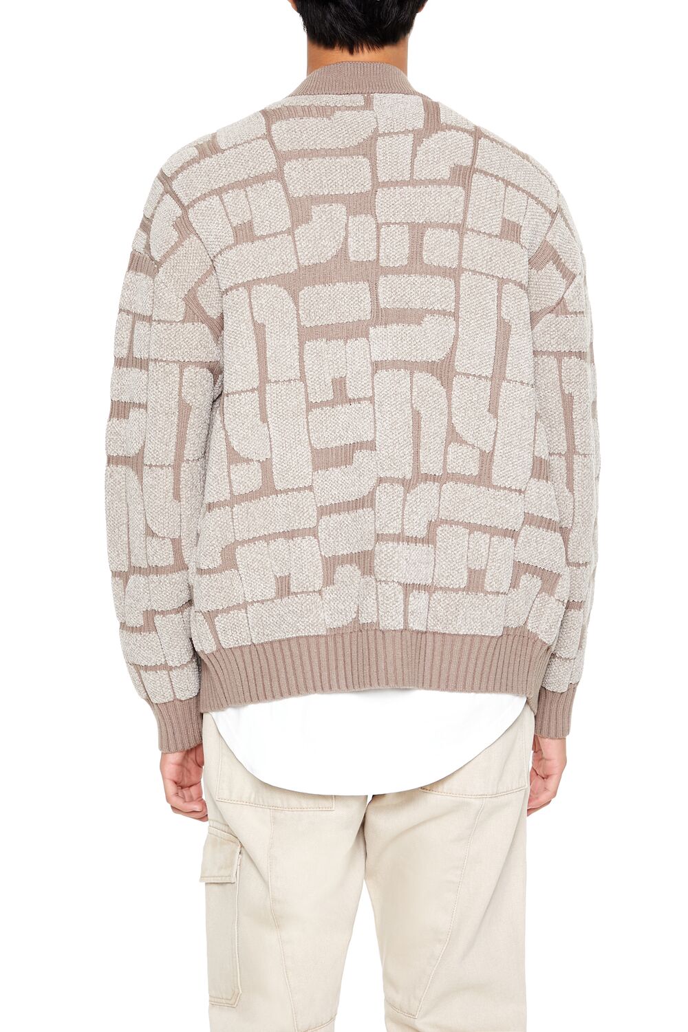  Forever 21 Geo Cardigan Sweater - oatmeal taupe - Bonton