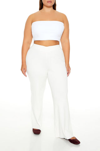 Plus Size Sweater-Knit Wide-Leg Pants