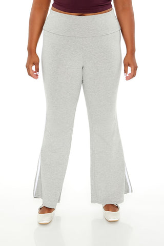 Plus Size Two-Tone Flare Leggings