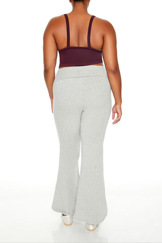 Plus Size Two-Tone Flare Leggings