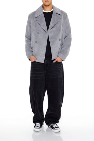 Notched Double-Breasted Coat