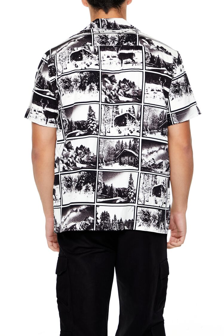  Forever 21 Winter Landscape Graphic Shirt - black multi - Bonton