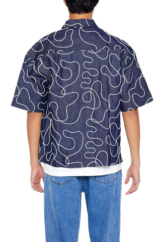 Cropped Chain-Stitched Embroidered Shirt