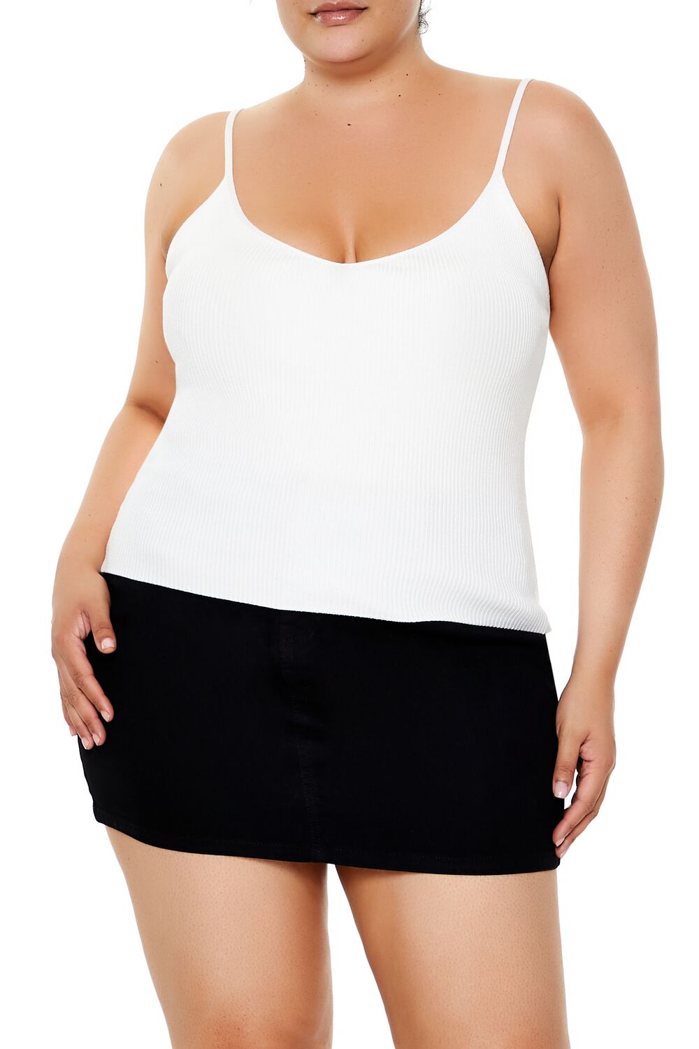  Forever 21 Plus Size Sweater-Knit Cami - cream - Bonton