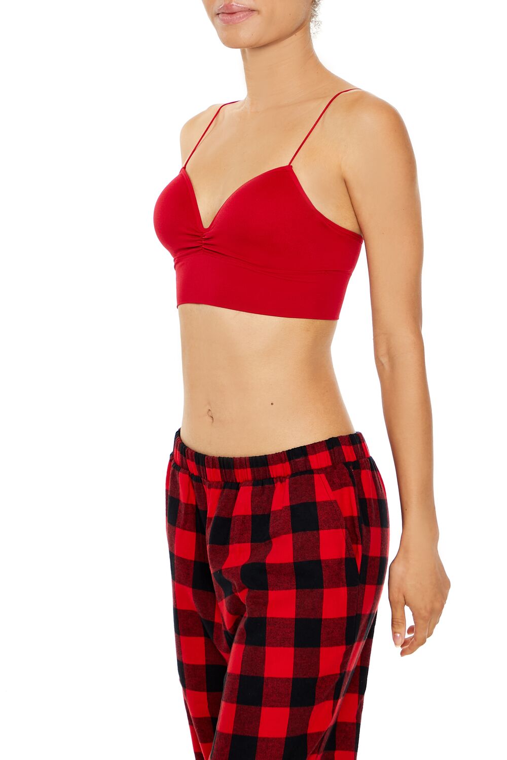  Forever 21 Seamless Sweetheart Bralette - dark-red - Bonton