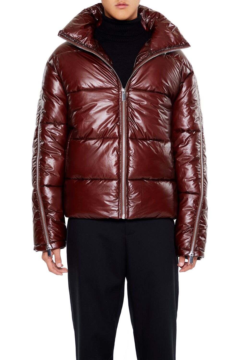  Forever 21 Heat-Reactive Puffer Jacket - cocoa-swatch - Bonton
