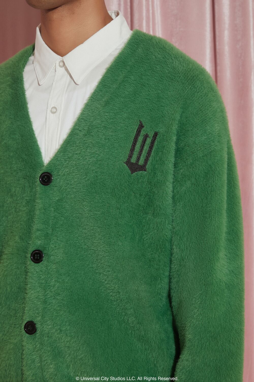  Forever 21 Wicked Embroidered Cardigan Sweater - green multi - Bonton