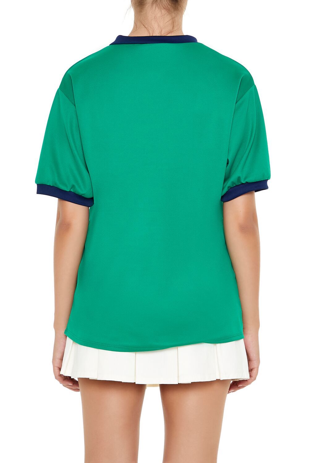  Forever 21 V-Neck Ringer Jersey - navy white - Bonton