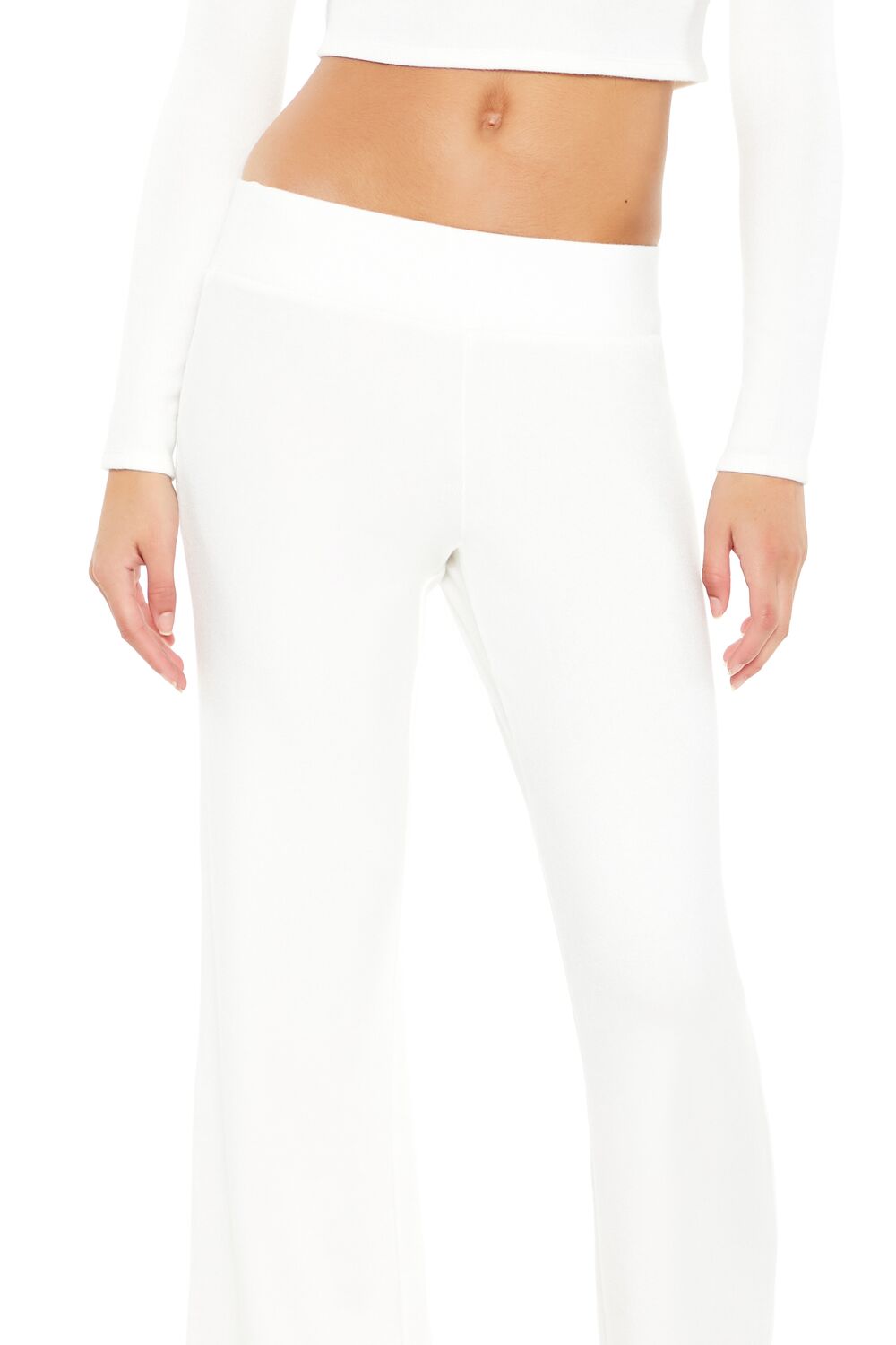  Forever 21 High-Rise Wide-Leg Pants - ivory - Bonton