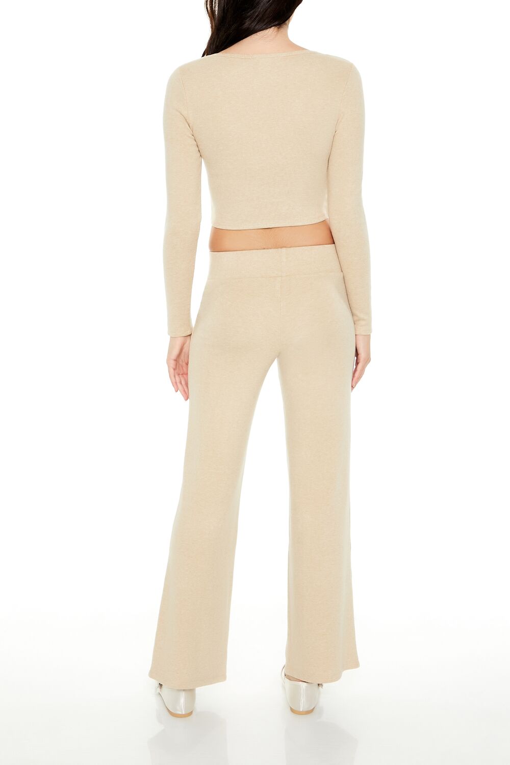  Forever 21 High-Rise Wide-Leg Pants - ivory - Bonton