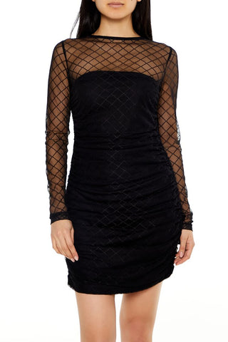 Lattice Combo Sweater Dress
