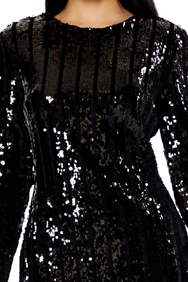  Forever 21 Sequin Bodycon Mini Dress - black-swatch - Bonton
