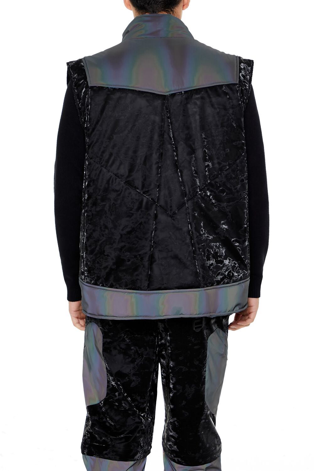  Forever 21 Active Waterproof Reflective Ski Vest - black-grey - Bonton
