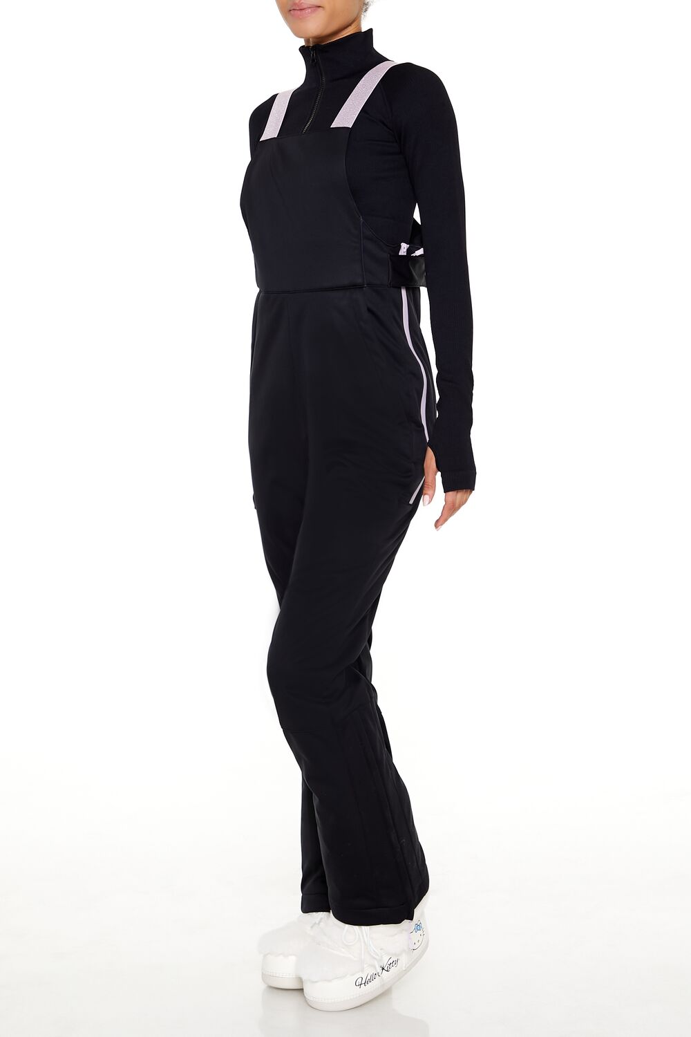 Forever 21 Active Waterproof Glitter Ski Jumpsuit - white - Bonton