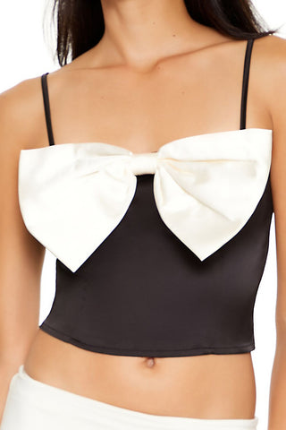 Contrast Bow Cropped Cami