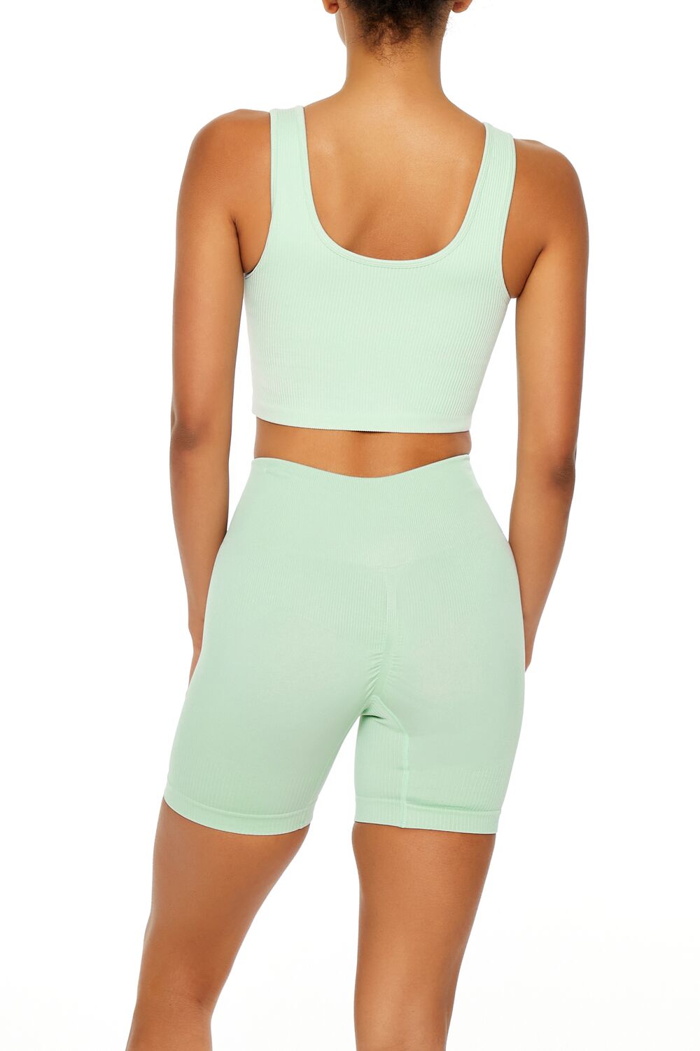  Forever 21 Seamless Longline Sports Bra - seafoam - Bonton