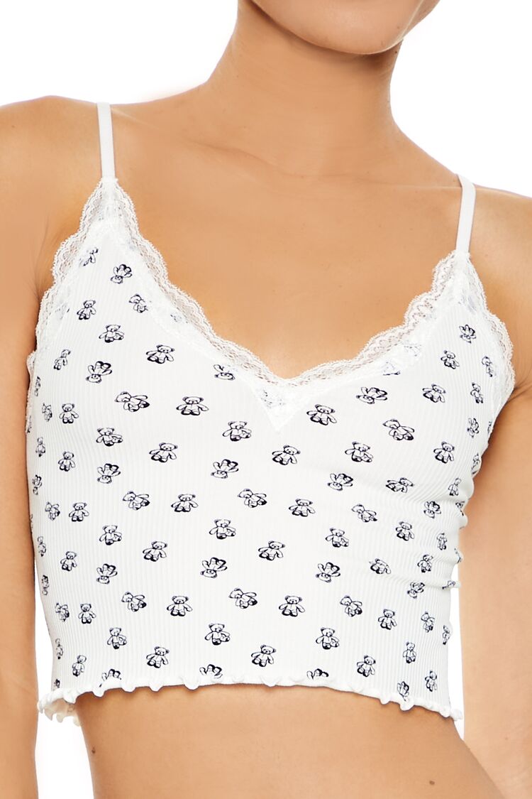  Forever 21 Seamless Teddy Bear Bralette - vanilla-black - Bonton