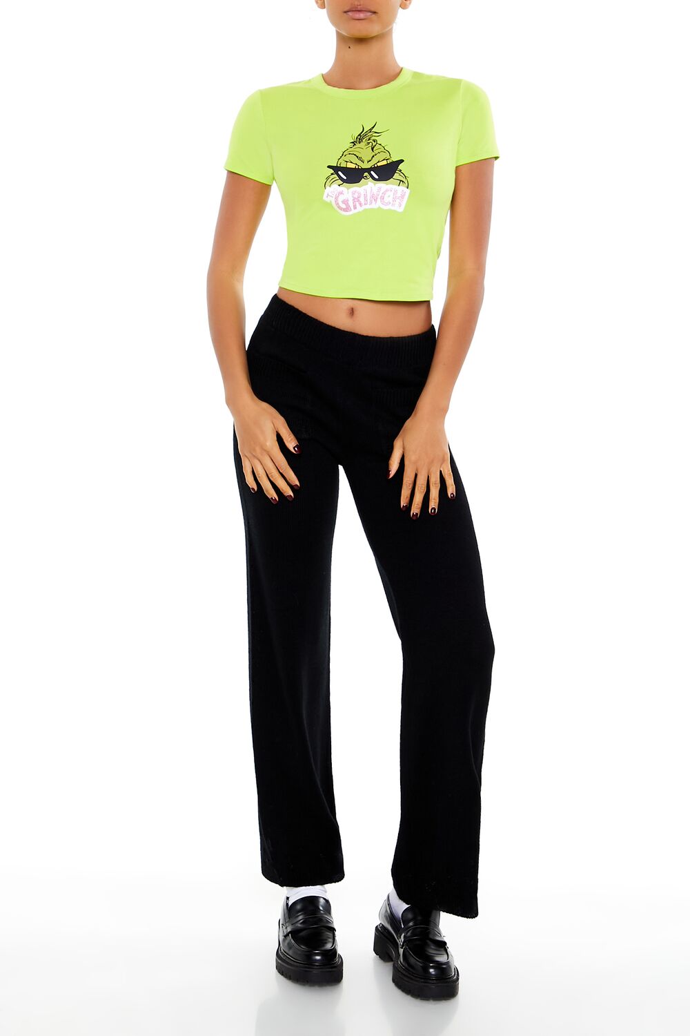  Forever 21 The Grinch Graphic Baby Tee - green multi - Bonton