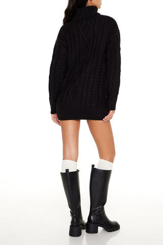 Turtleneck Mini Sweater Dress