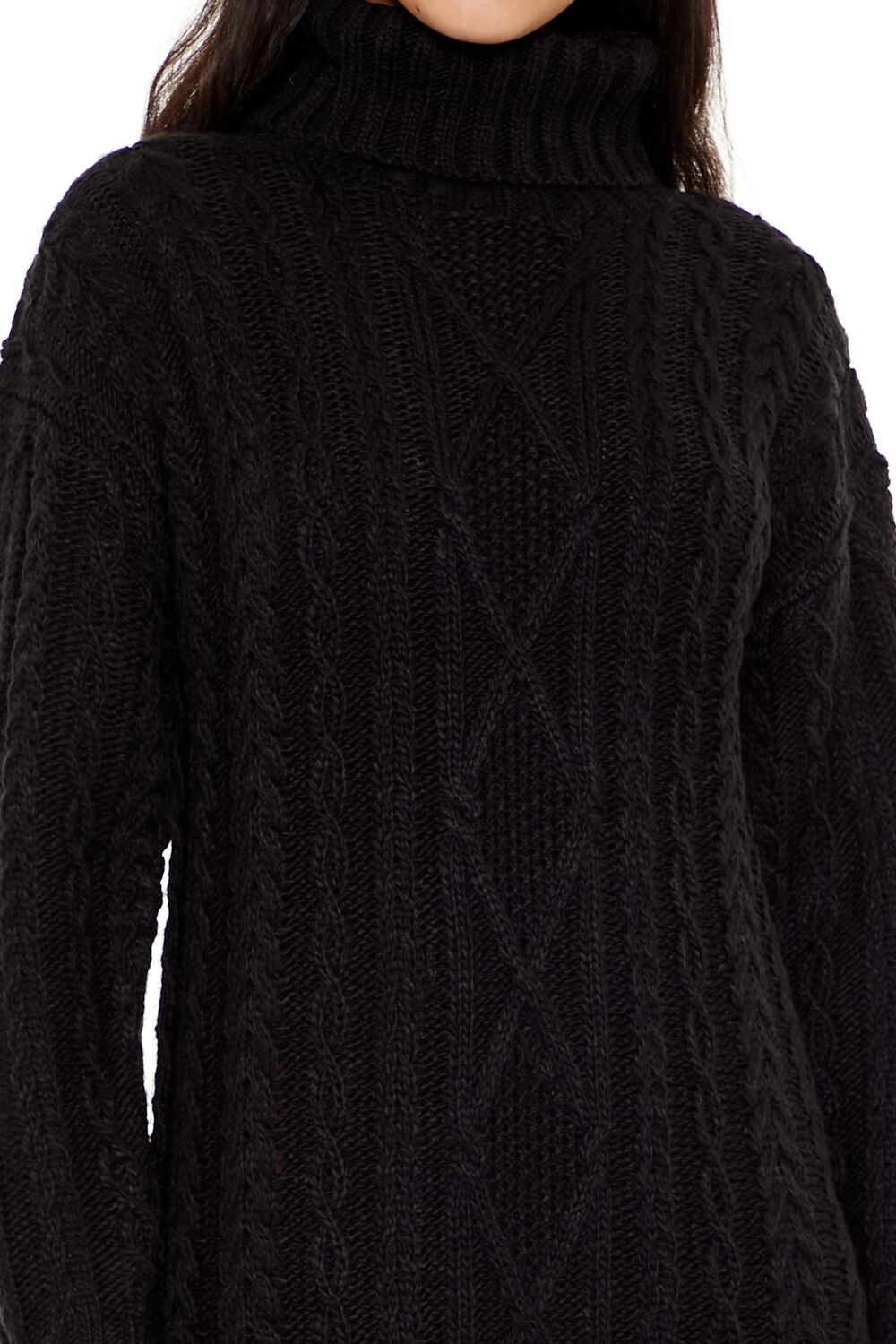  Forever 21 Turtleneck Mini Sweater Dress - black-swatch - Bonton