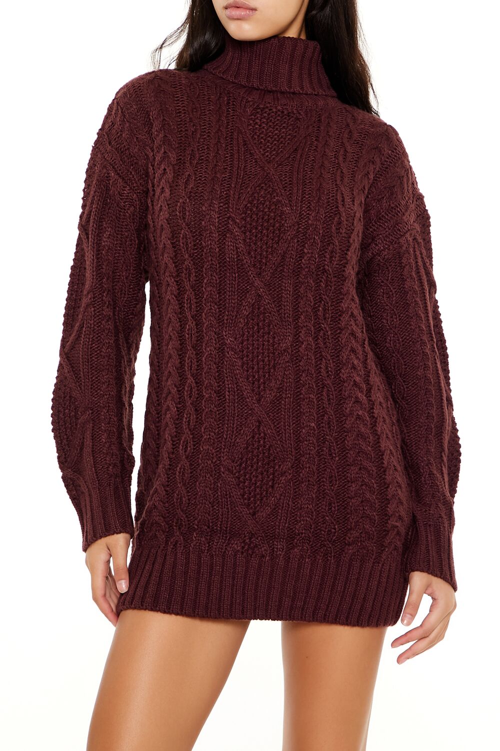  Forever 21 Turtleneck Mini Sweater Dress - black-swatch - Bonton