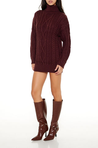 Turtleneck Mini Sweater Dress