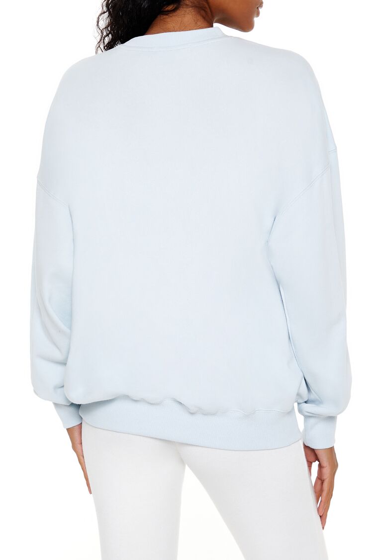  Forever 21 Beaded Gemini Pullover - light blue multi - Bonton