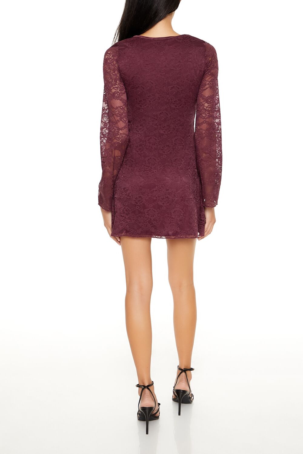  Forever 21 Lace Bow Mini Dress - black-swatch - Bonton