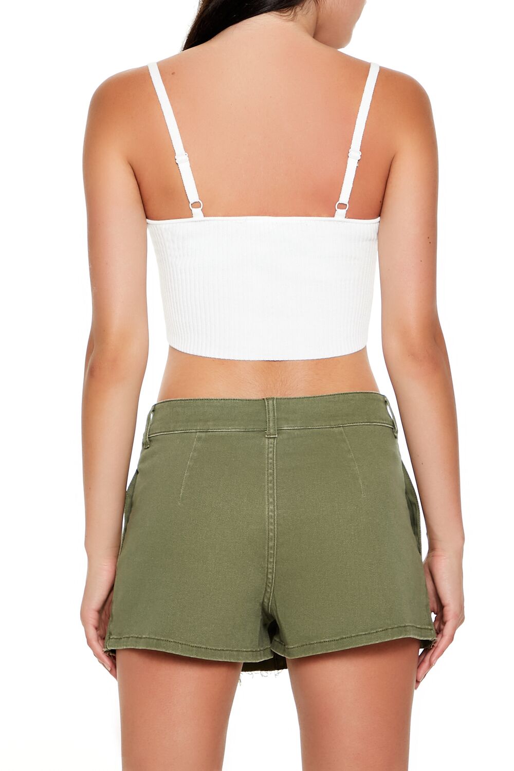  Forever 21 Sweater-Knit Cropped Cami - ivory - Bonton