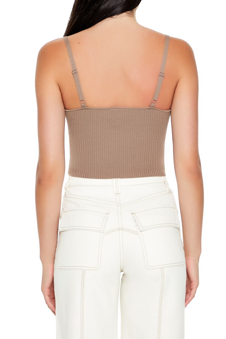  Forever 21 Sweater-Knit Cropped Cami - ivory - Bonton