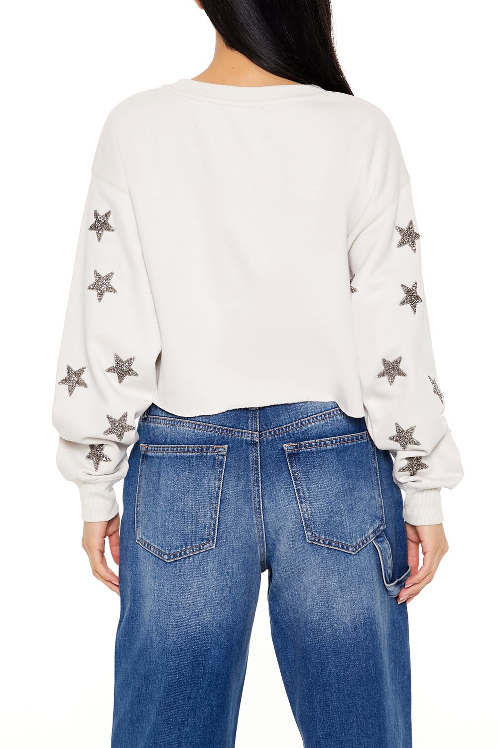  Forever 21 New York 75 Cropped Pullover - beige multi - Bonton