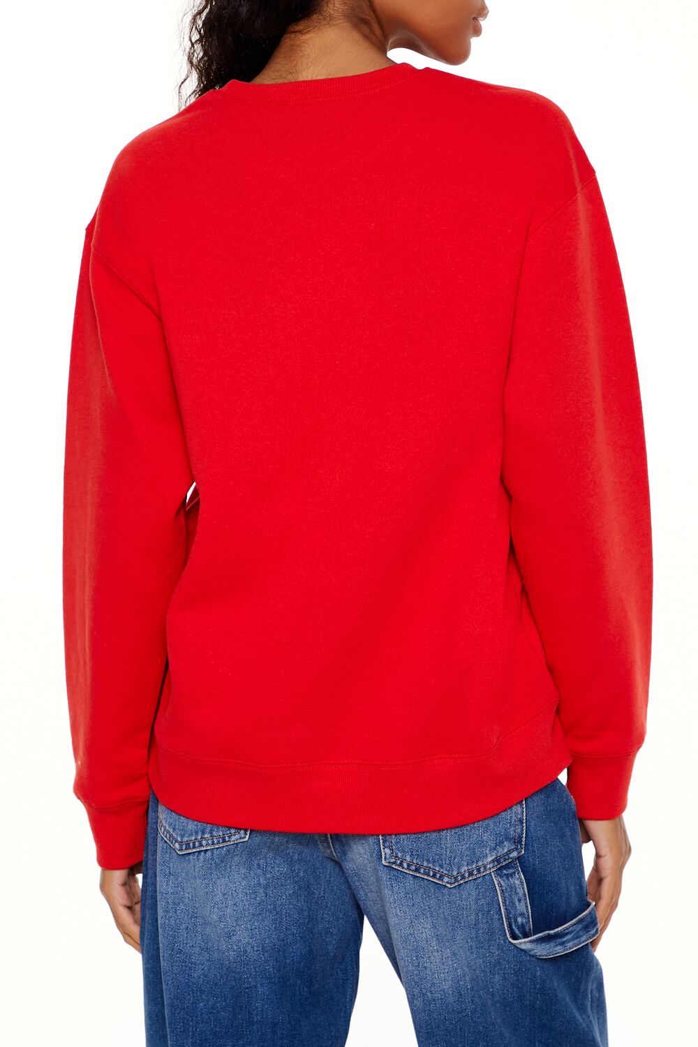  Forever 21 Naughty Stitch Pullover - red multi - Bonton