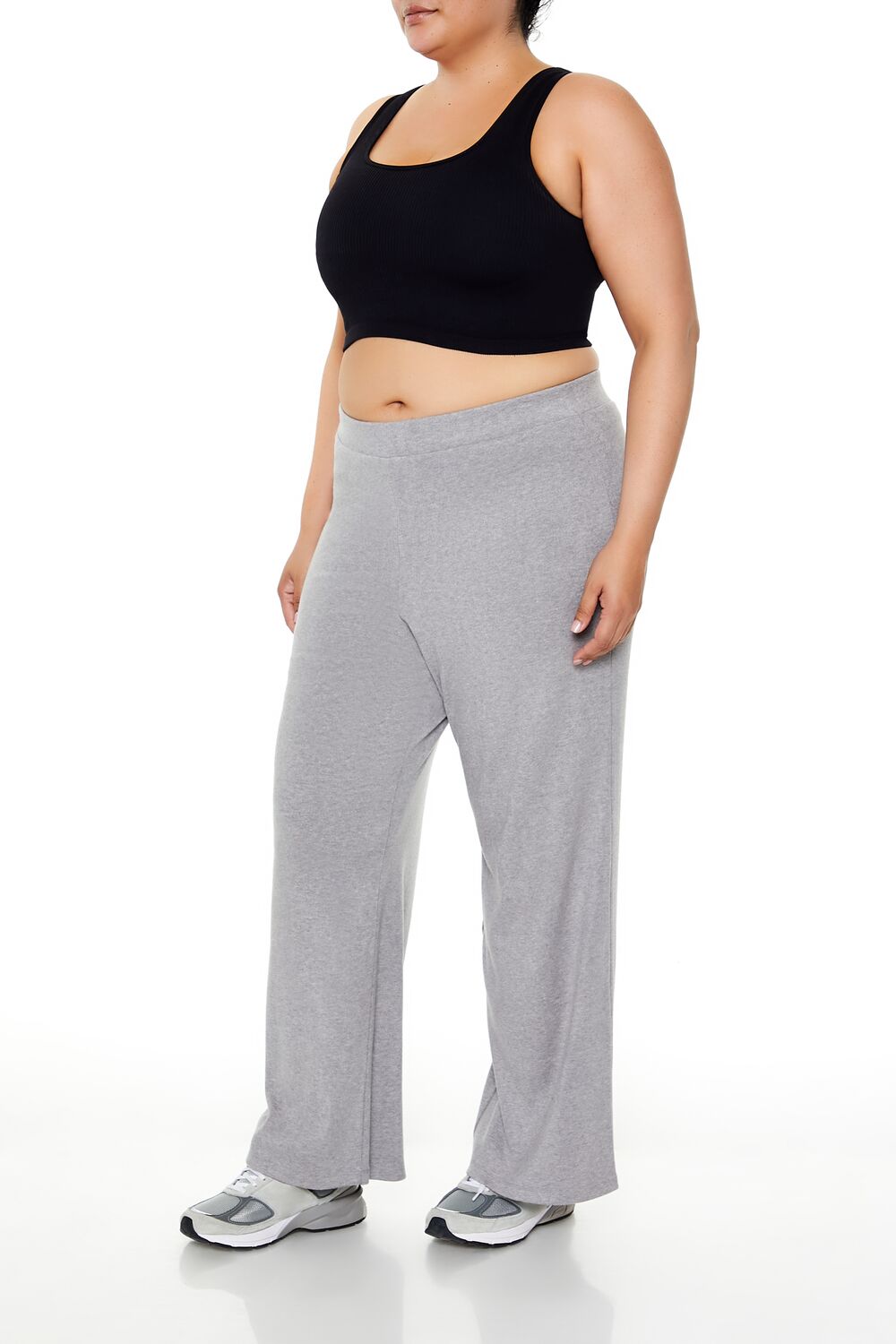  Forever 21 Plus Size High-Rise Wide-Leg Pants - blossom - Bonton