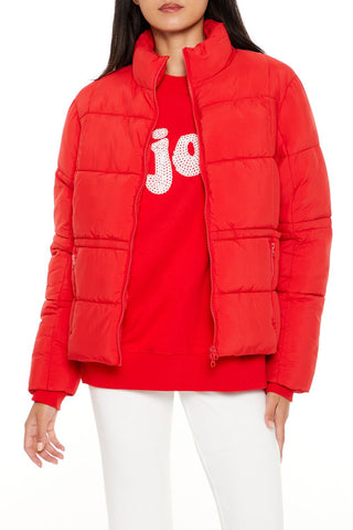 Quilted Zip-Up Puffer Jacket
