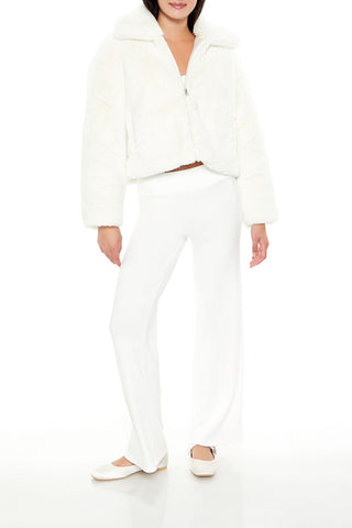 Faux Fur Zip-Up Coat