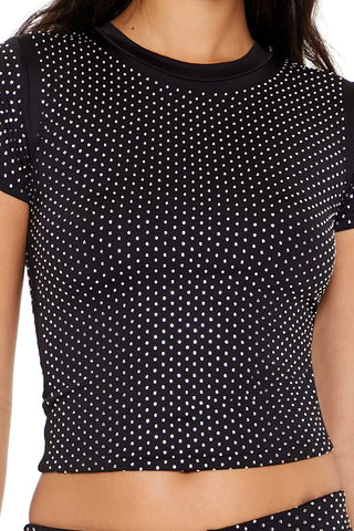 Contour Sculpt Rhinestone Tee