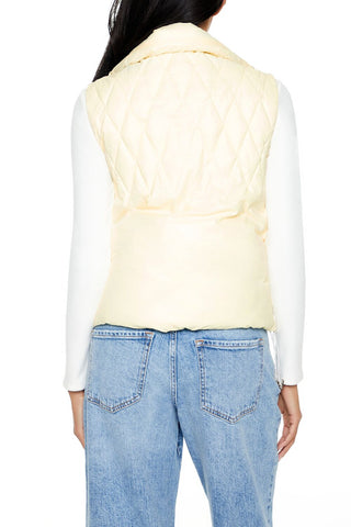 Quilted Rhinestone Fringe Vest