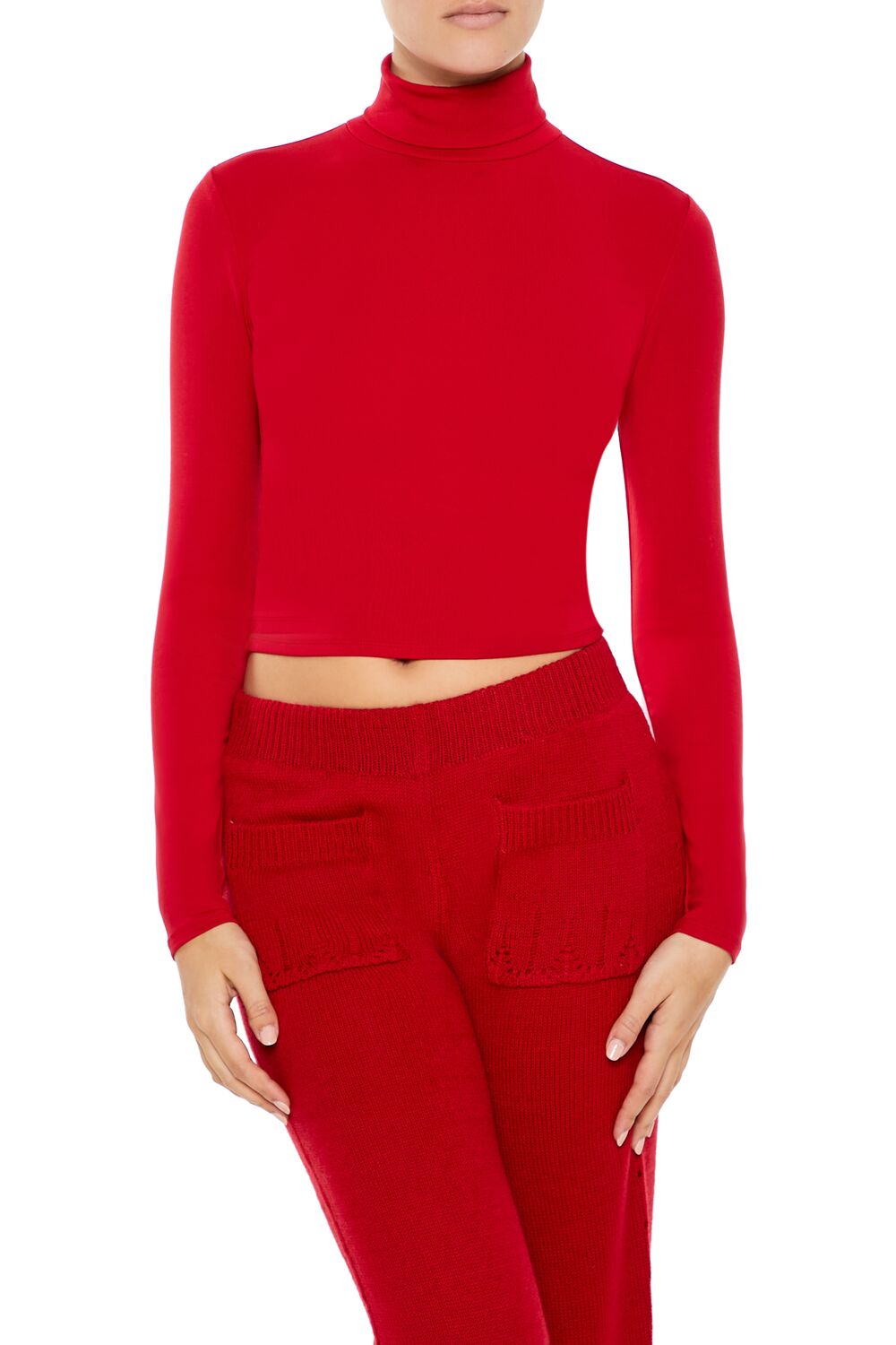  Forever 21 Turtleneck Crop Top - black - Bonton