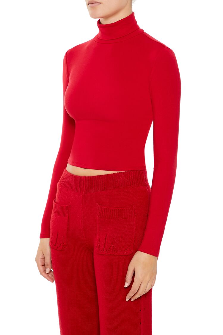  Forever 21 Turtleneck Crop Top - black - Bonton