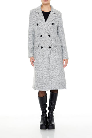 Herringbone Double-Breasted Coat