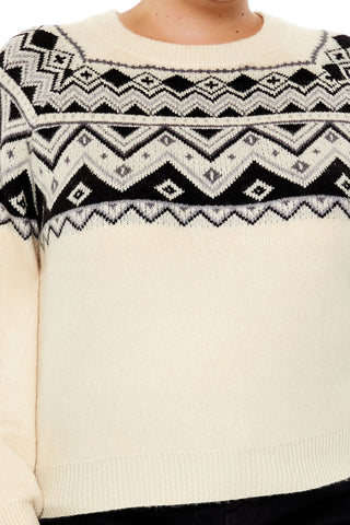 Plus Size Geo Print Sweater