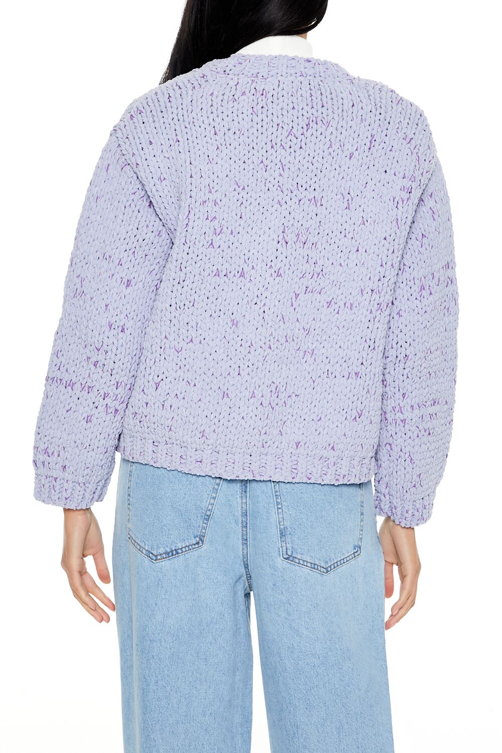  Forever 21 Marled Cardigan Sweater - purple multi - Bonton