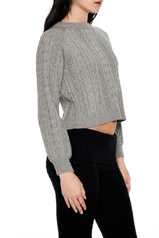 Bow Cable Knit Sweater