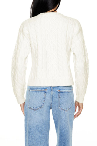 Cropped Cable Knit Sweater