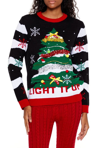 Light It Up Christmas Tree Sweater