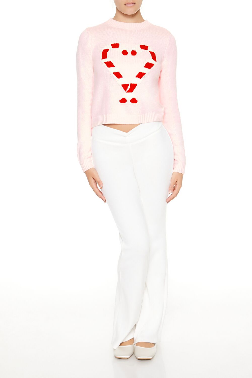  Forever 21 Candy Cane Graphic Sweater - pink multi - Bonton