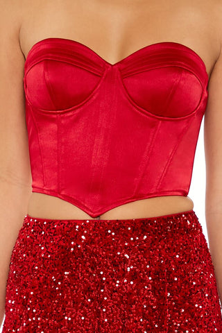 Satin Sweetheart Tube Top