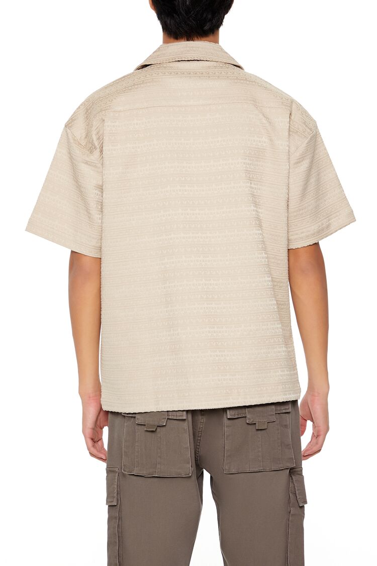  Forever 21 Striped Drop-Sleeve Shirt - taupe - Bonton