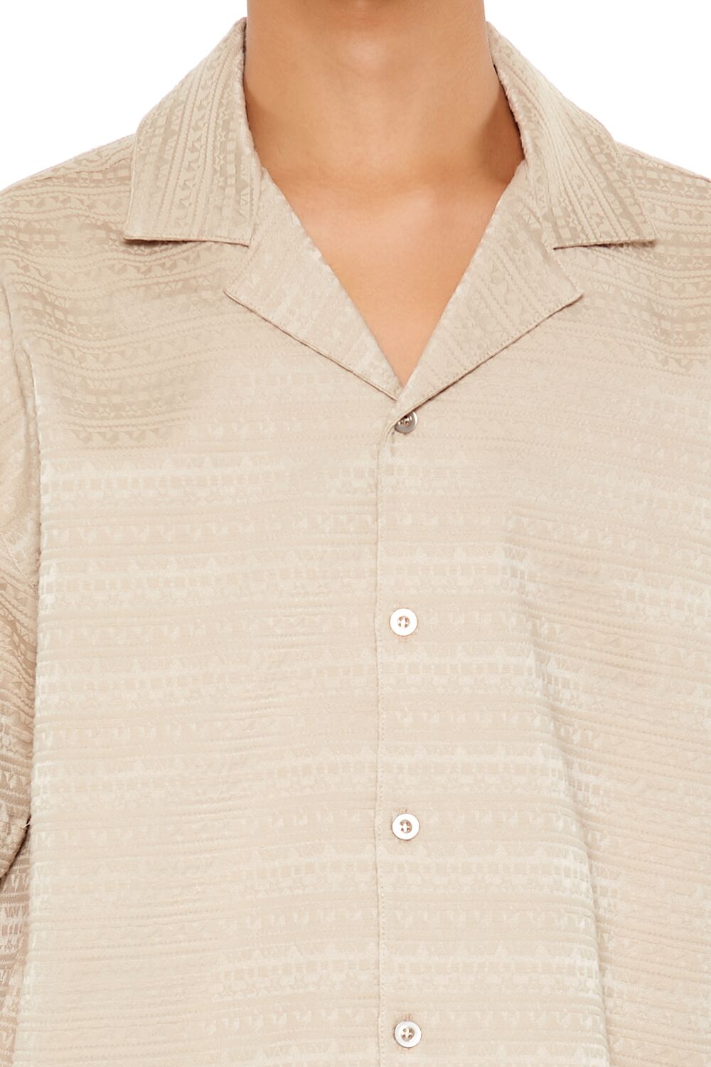  Forever 21 Striped Drop-Sleeve Shirt - taupe - Bonton