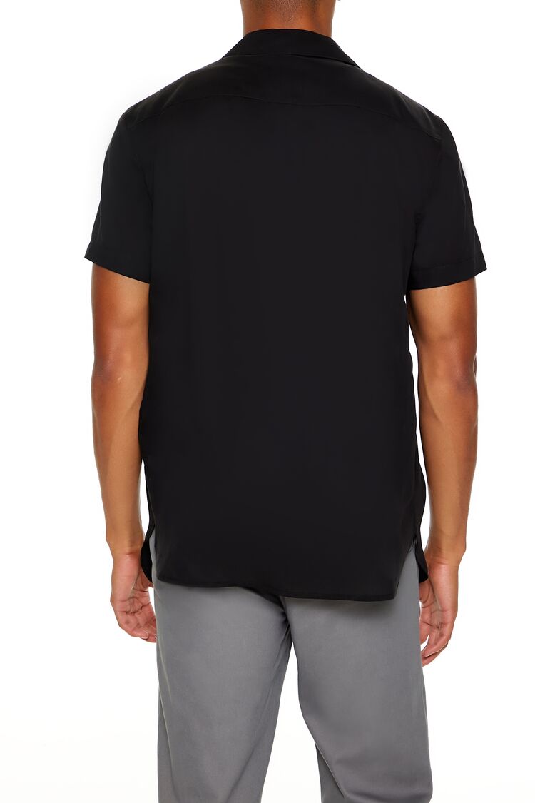  Forever 21 Dolphin-Hem Short-Sleeve Shirt - black - Bonton